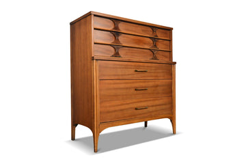 KENT COFFEY PERSPECTA HIGHBOY DRESSER IN WALNUT