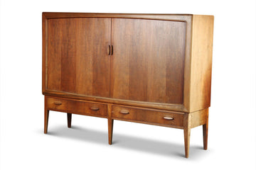 TAMBOUR HIGH SIDEBOARD IN WALNUT BY KURT ØSTERVIG